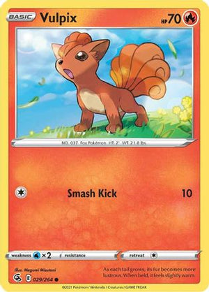 Vulpix (29) (29) 029/264  - Reverse Holofoil SWSH08 Fusion Strike - Common