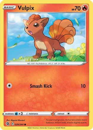 Vulpix (29) (29) 029/264  SWSH08 Fusion Strike - Common