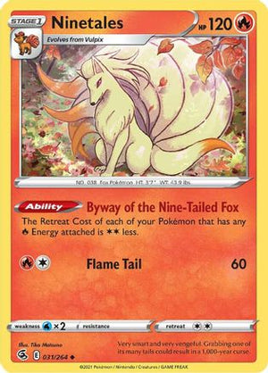 Ninetales (31) (31) 031/264  SWSH08 Fusion Strike - Uncommon