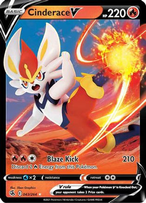 Cinderace V (43) (43) 043/264  - Holofoil SWSH08 Fusion Strike - Ultra Rare