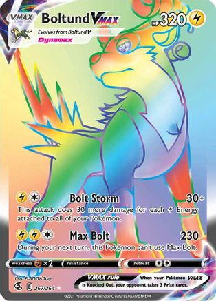 Boltund VMAX (Secret) 267/264  - Holofoil SWSH08 Fusion Strike - Secret Rare