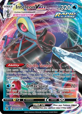 Inteleon VMAX 079/264  - Holofoil SWSH08 Fusion Strike - Ultra Rare