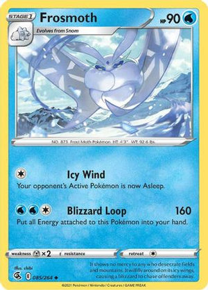 Frosmoth 085/264  - Reverse Holofoil SWSH08 Fusion Strike - Uncommon