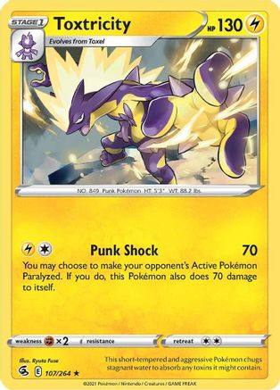Toxtricity (107) (107) 107/264  - Holofoil SWSH08 Fusion Strike - Holo Rare