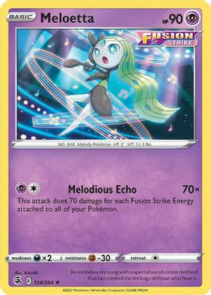 Meloetta 124/264  SWSH08 Fusion Strike - Rare