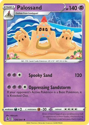 Palossand 126/264  - Reverse Holofoil SWSH08 Fusion Strike - Rare