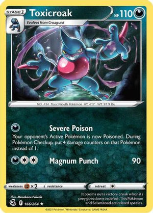 Toxicroak 166/264  SWSH08 Fusion Strike - Rare