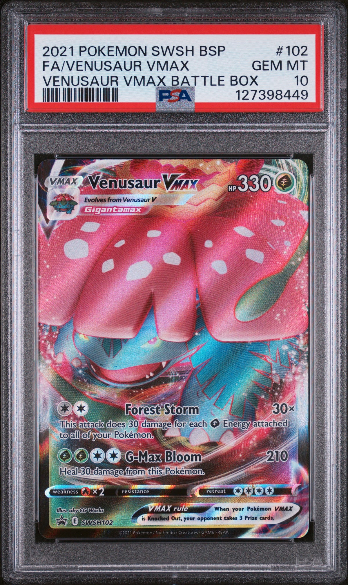 PSA 10 Venusaur VMAX SWSH102 - SWSH Battle Box Promo (8449)