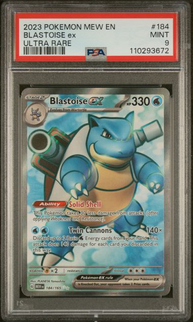 PSA 9 Blastoise EX #184-151 (3672)