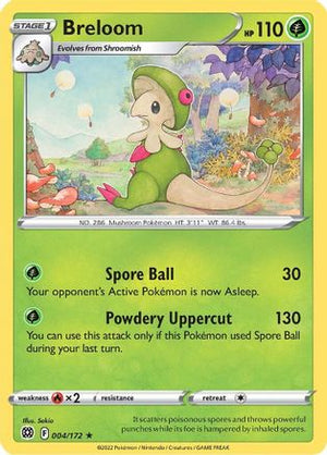Breloom 004/172  - Reverse Holofoil SWSH09 Brilliant Stars - Rare
