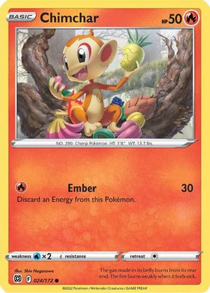 Chimchar 024/172  SWSH09 Brilliant Stars - Common