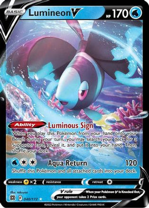 Lumineon V 040/172  - Holofoil SWSH09 Brilliant Stars - Ultra Rare