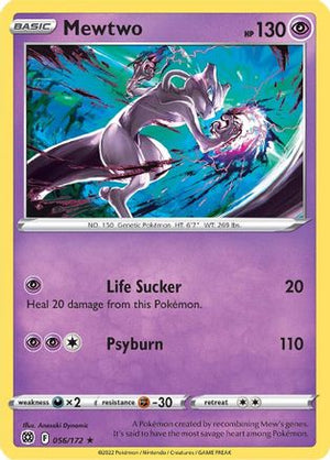 Mewtwo 056/172  - Reverse Holofoil SWSH09 Brilliant Stars - Rare