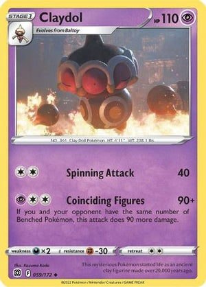 Claydol 059/172  SWSH09 Brilliant Stars - Uncommon