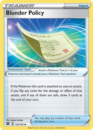 Blunder Policy 131/172  SWSH09 Brilliant Stars - Uncommon