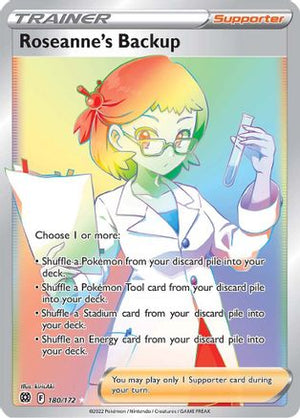 Roseanne's Backup (Secret) 180/172  - Holofoil SWSH09 Brilliant Stars - Secret Rare