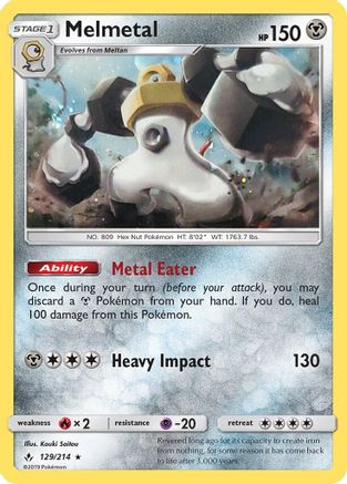 Melmetal (Cosmos Holo) 129/214  - Holofoil Blister Exclusives - Promo