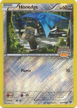 Honedge 83/146 (Regional Championships) [Staff] (Regional Championships) [Staff] 083/146  - Reverse Holofoil League & Championship Cards - Promo