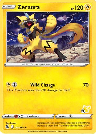Zeraora (#5 Pikachu Stamped) 102/264  Battle Academy 2022 - Promo