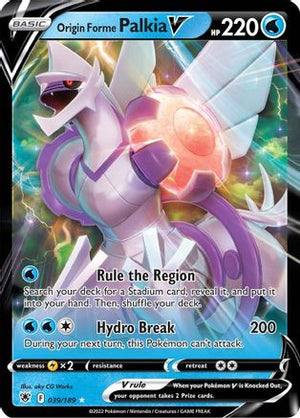 Origin Forme Palkia V 039/189  - Holofoil SWSH10 Astral Radiance - Ultra Rare
