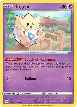 Togepi 055/189  - Reverse Holofoil SWSH10 Astral Radiance - Common