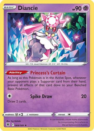 Diancie 068/189  - Holofoil SWSH10 Astral Radiance - Holo Rare