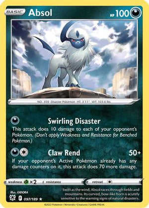 Absol 097/189  - Reverse Holofoil SWSH10 Astral Radiance - Holo Rare