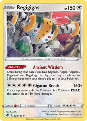 Regigigas 130/189  - Reverse Holofoil SWSH10 Astral Radiance - Holo Rare