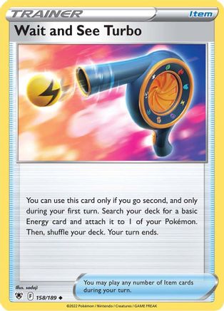 Wait and See Turbo 158/189  - Reverse Holofoil SWSH10 Astral Radiance - Uncommon