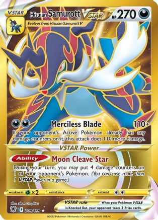 Hisuian Samurott VSTAR (Secret) (209) (Secret)  209/189  - Holofoil SWSH10 Astral Radiance - Secret Rare