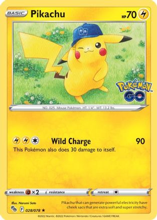 Pikachu (28) (28) 028/078  - Reverse Holofoil Pokemon GO - Holo Rare