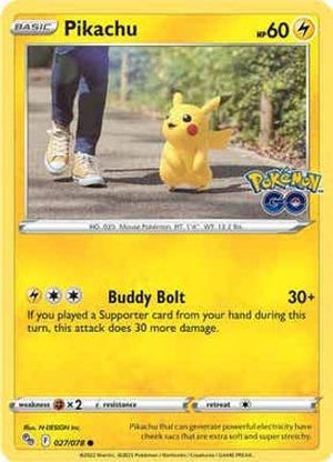 Pikachu (27) (27) 027/078  - Reverse Holofoil Pokemon GO - Common