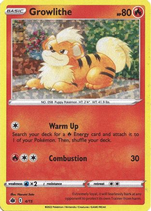 Growlithe 004/15  - Holofoil McDonalds Promos 2022 - Promo