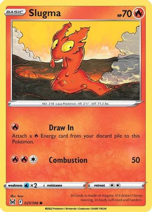 Slugma 021/196  - Reverse Holofoil SWSH11 Lost Origin - Common