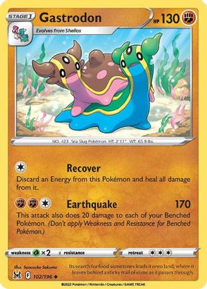 Gastrodon 102/196  - Reverse Holofoil SWSH11 Lost Origin - Uncommon