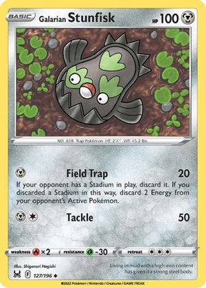 Galarian Stunfisk 127/196  SWSH11 Lost Origin - Uncommon