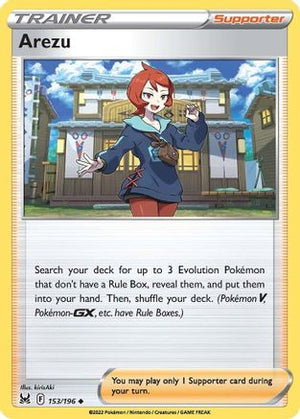 Arezu 153/196  - Reverse Holofoil SWSH11 Lost Origin - Uncommon