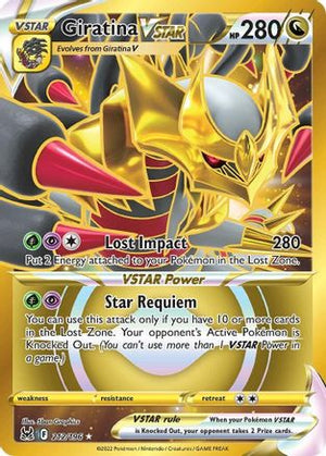Giratina VSTAR (212) (Secret) (212)  212/196  - Holofoil SWSH11 Lost Origin - Secret Rare