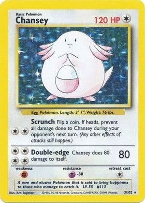 Chansey 003/102  - Holofoil Base Set - Holo Rare