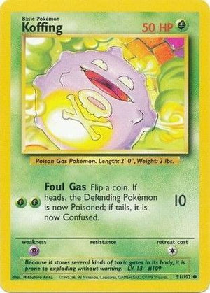 Koffing 051/102  Base Set - Common