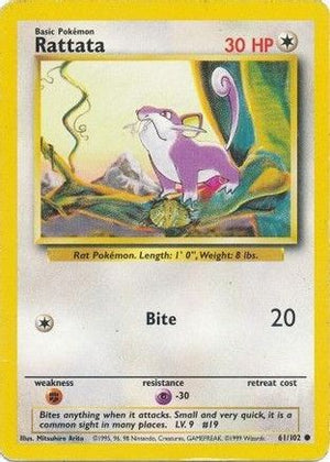 Rattata 061/102  Base Set - Common