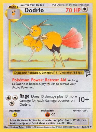 Dodrio 037/130  Base Set 2 - Uncommon