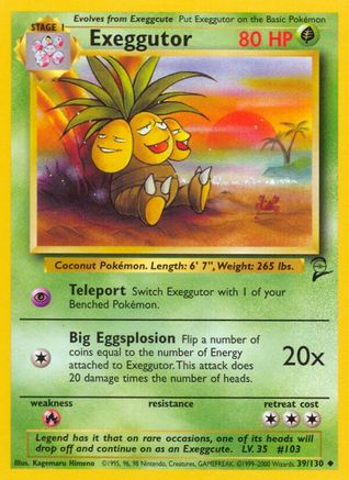 Exeggutor 39/130  Base Set 2 - Uncommon