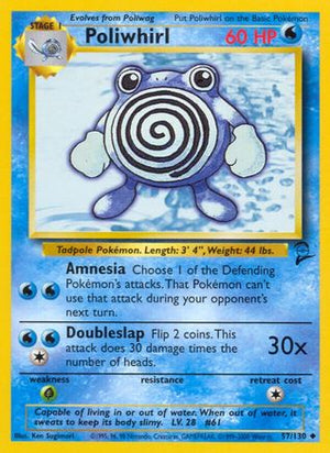 Poliwhirl 057/130  Base Set 2 - Uncommon