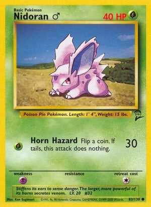 Nidoran M 83/130  Base Set 2 - Common