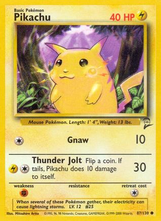 Pikachu 87/130  Base Set 2 - Common