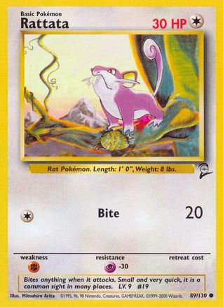 Rattata 89/130  Base Set 2 - Common
