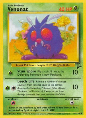 Venonat 97/130  Base Set 2 - Common