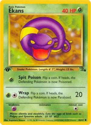 Ekans 046/62  - 1st Edition Fossil - Common