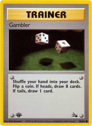 Gambler 60/62  - 1st Edition Fossil - Common